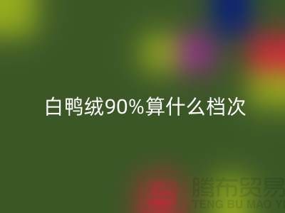  白鴨絨90%算什么檔次